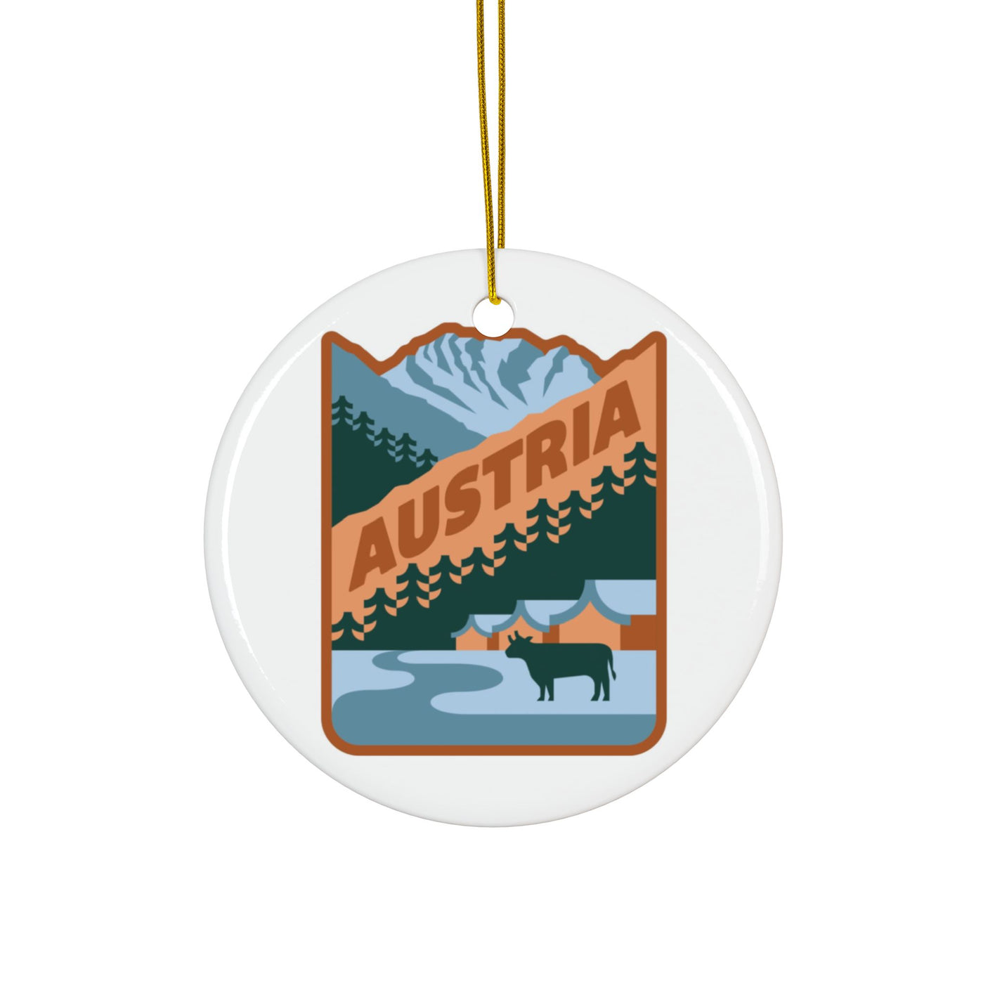 Austria Ceramic Christmas Ornament