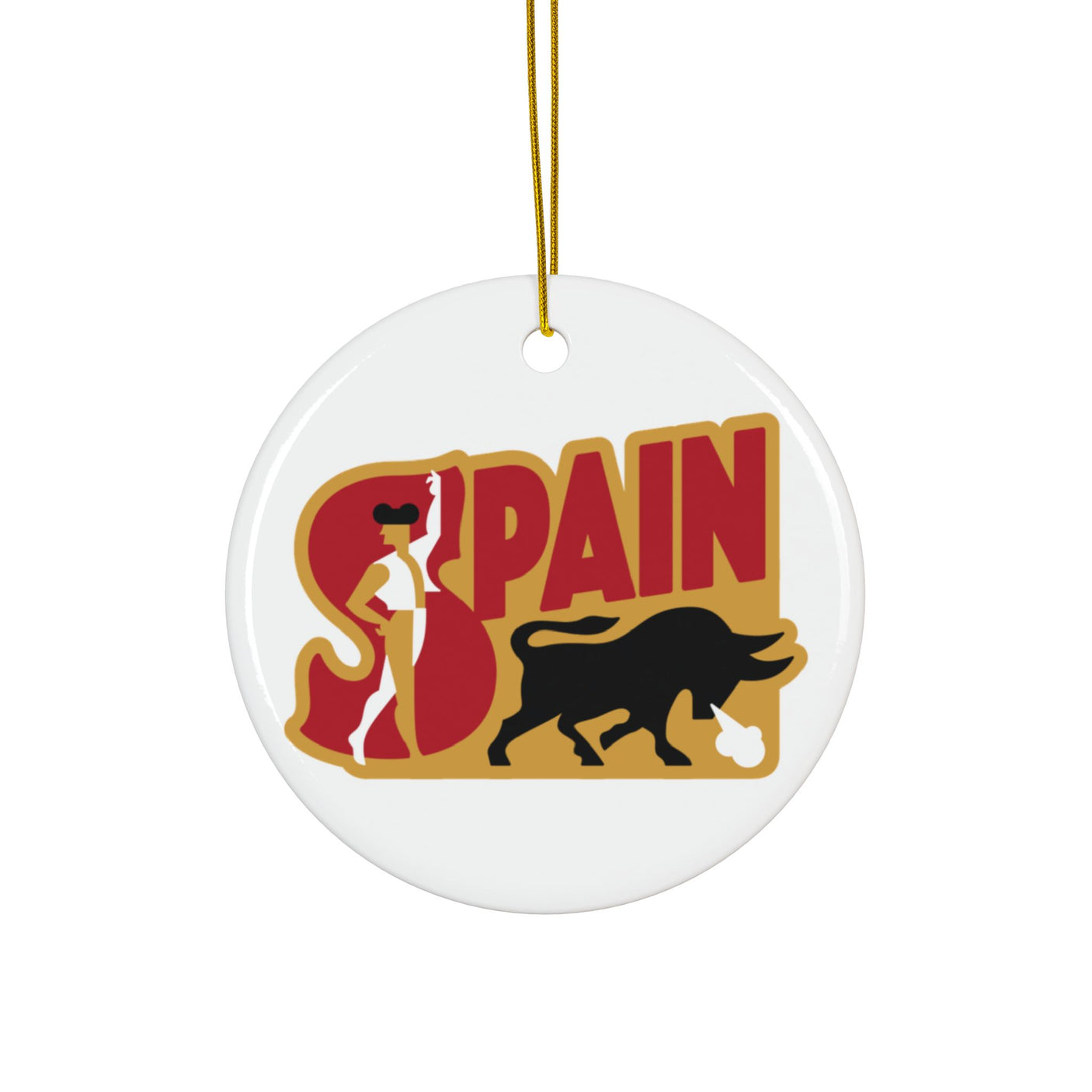 Spain Ceramic Christmas Ornament