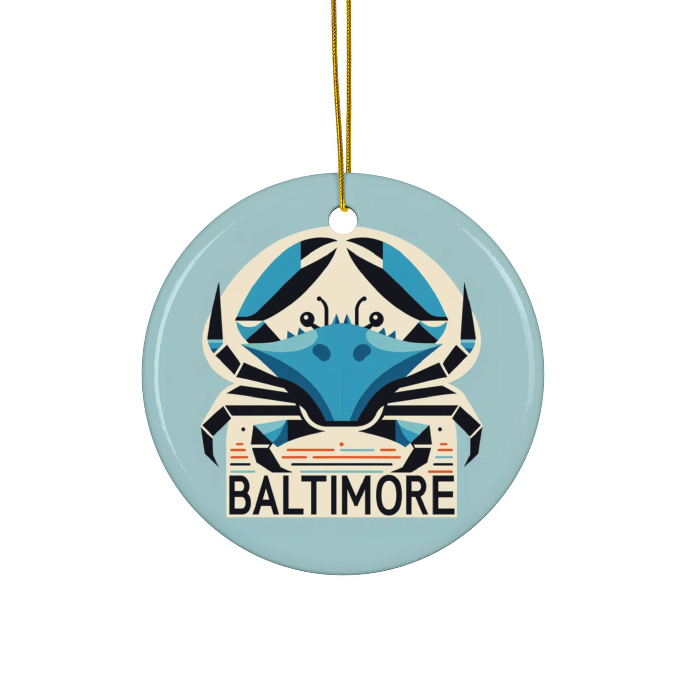 Baltimore, MD Ceramic Christmas Ornament