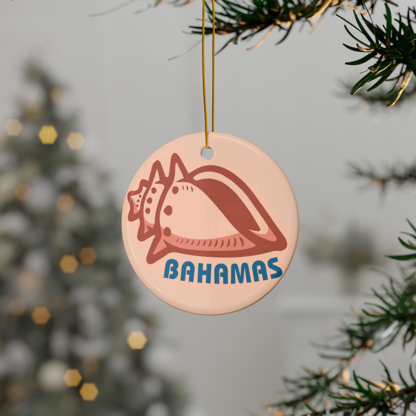 Bahamas Ceramic Christmas Ornament