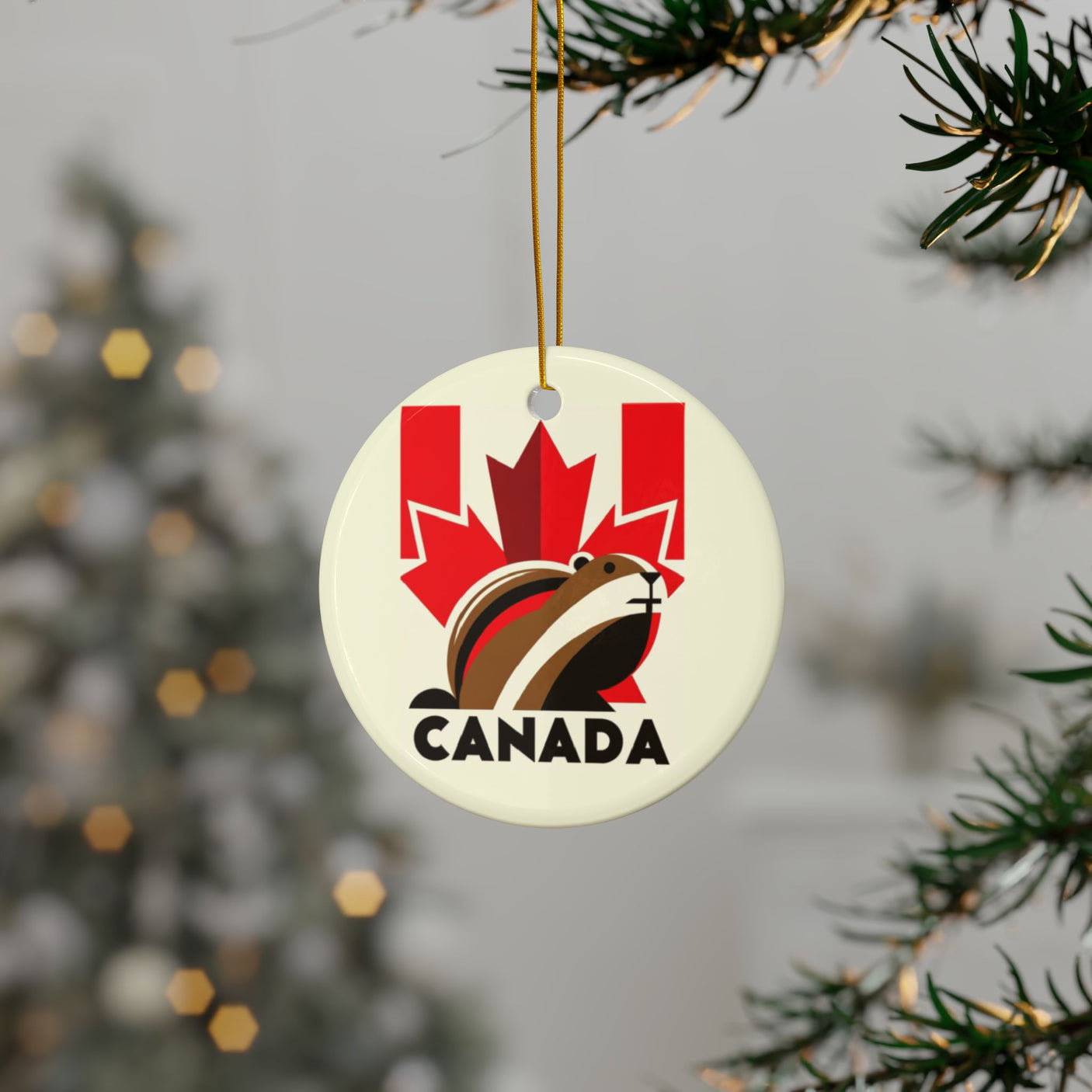 Canada Ceramic Christmas Ornament