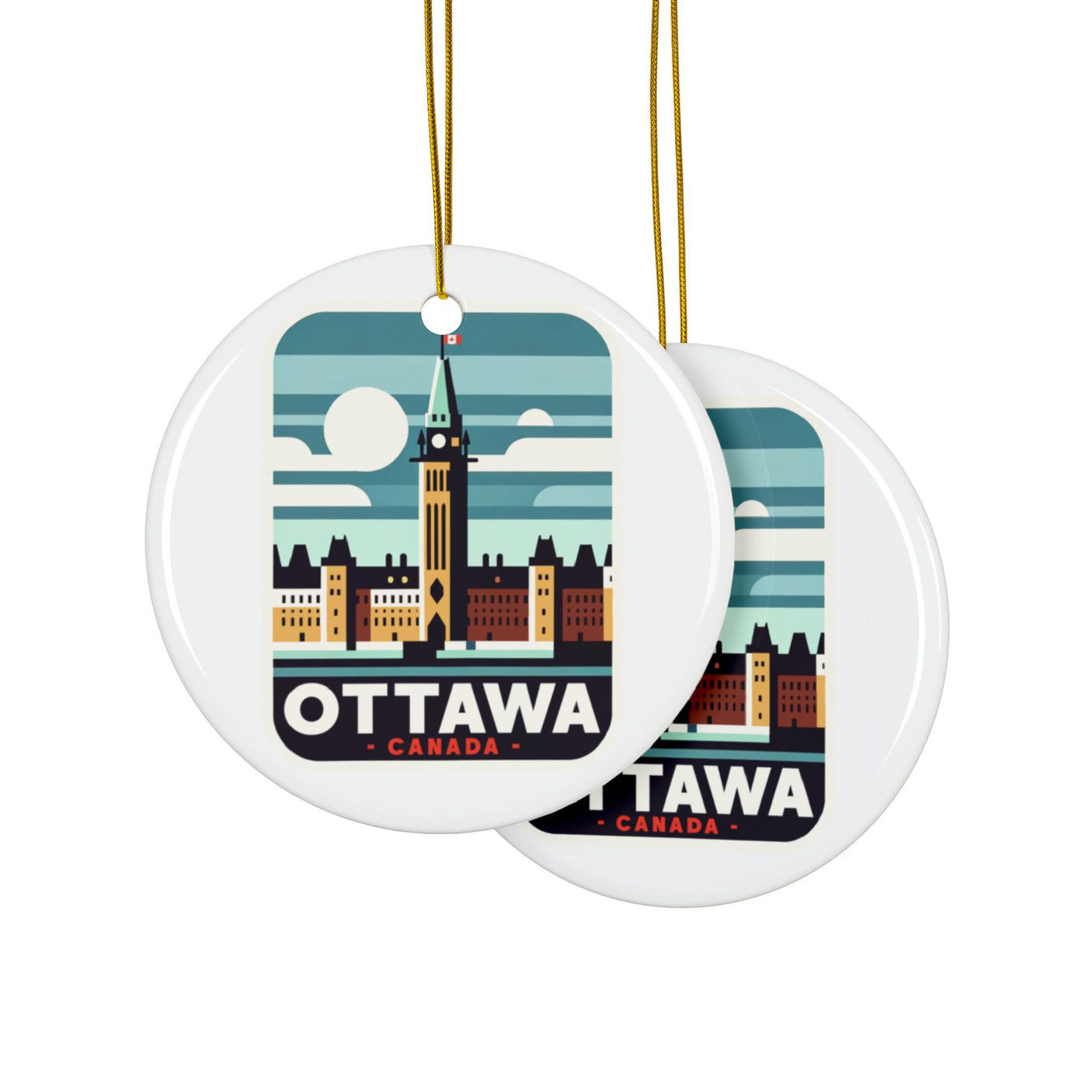 Ottawa Ceramic Christmas Ornament