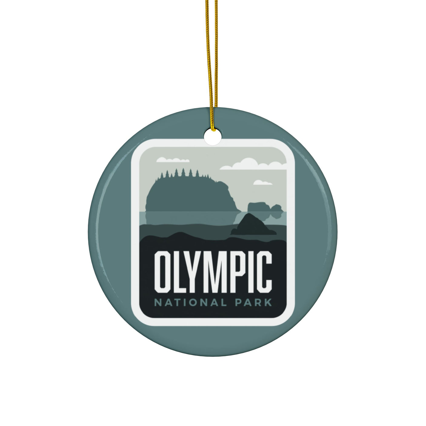 Olympic National Park Ceramic Christmas Ornament