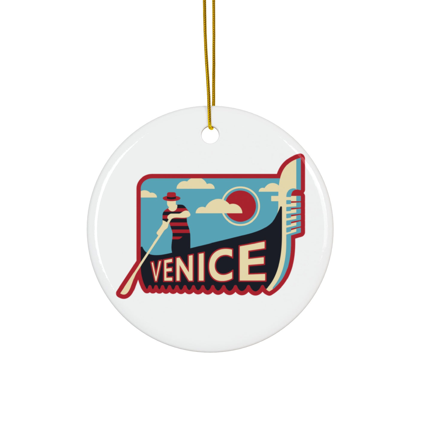 Venice Ceramic Christmas Ornament