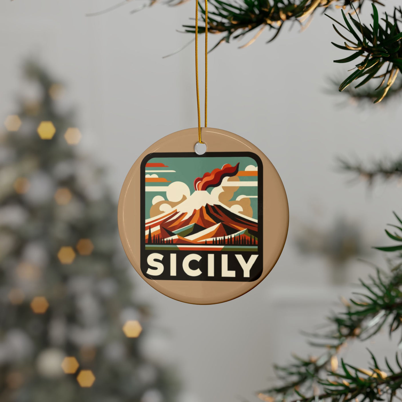 Sicily Ceramic Christmas Ornament