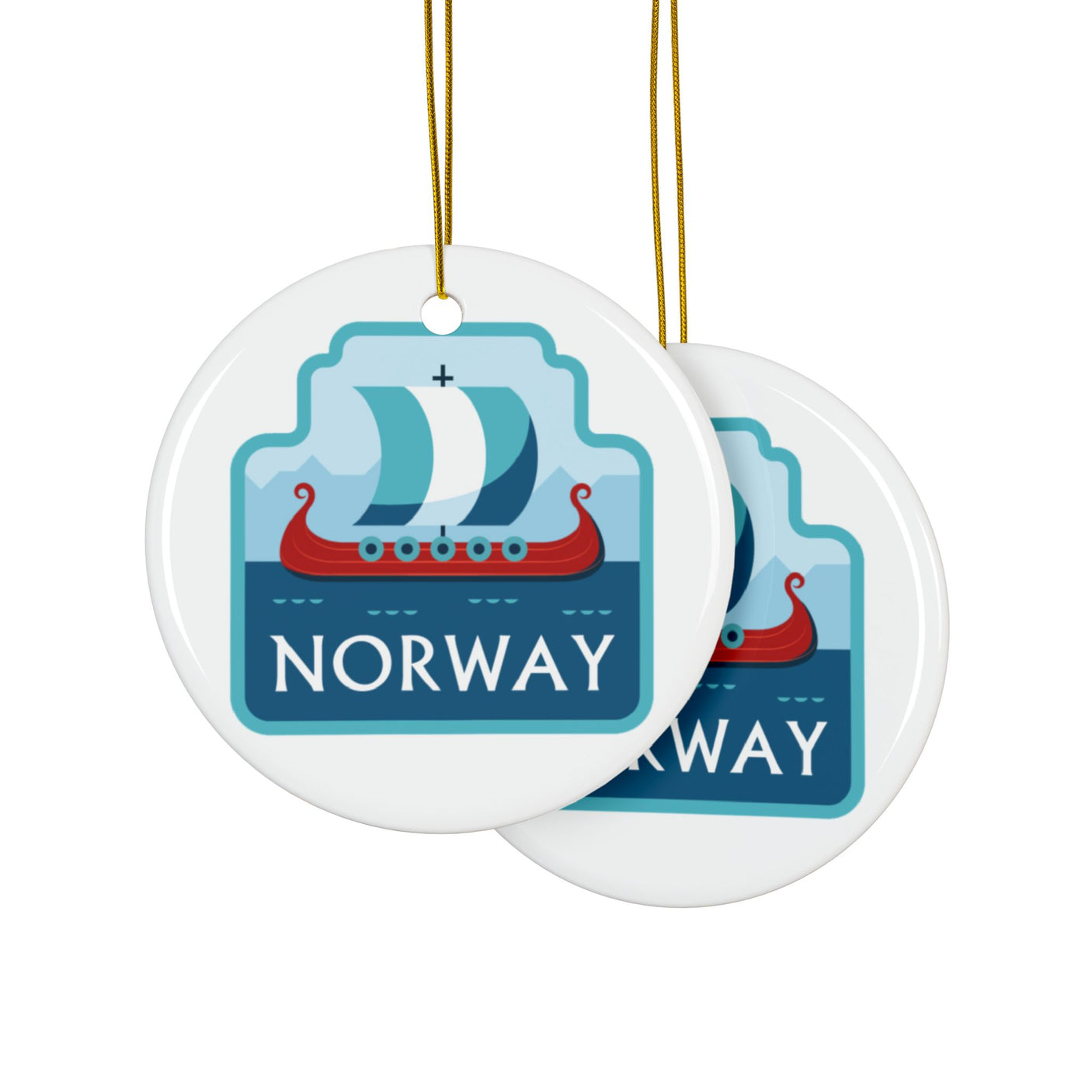 Norway Ceramic Christmas Ornament