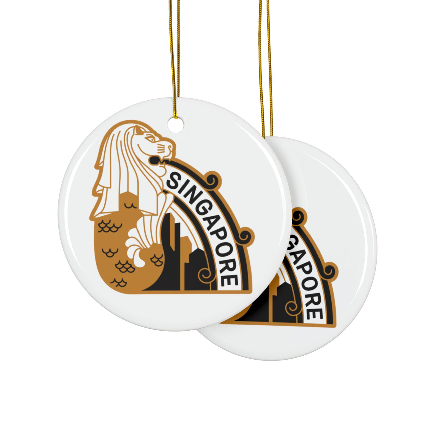 Singapore Ceramic Christmas Ornament