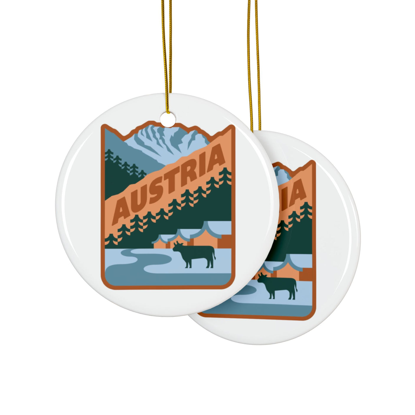 Austria Ceramic Christmas Ornament
