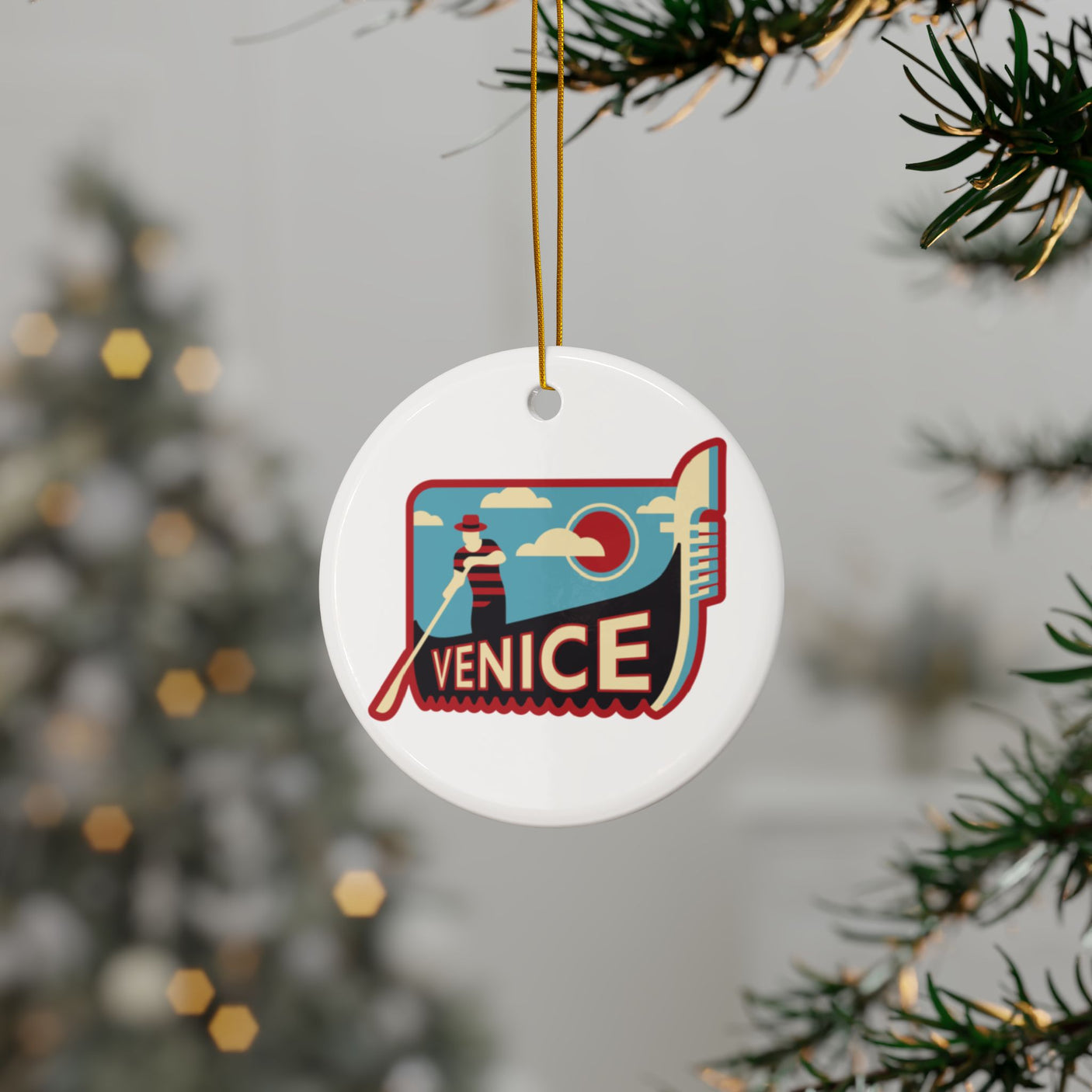 Venice Ceramic Christmas Ornament