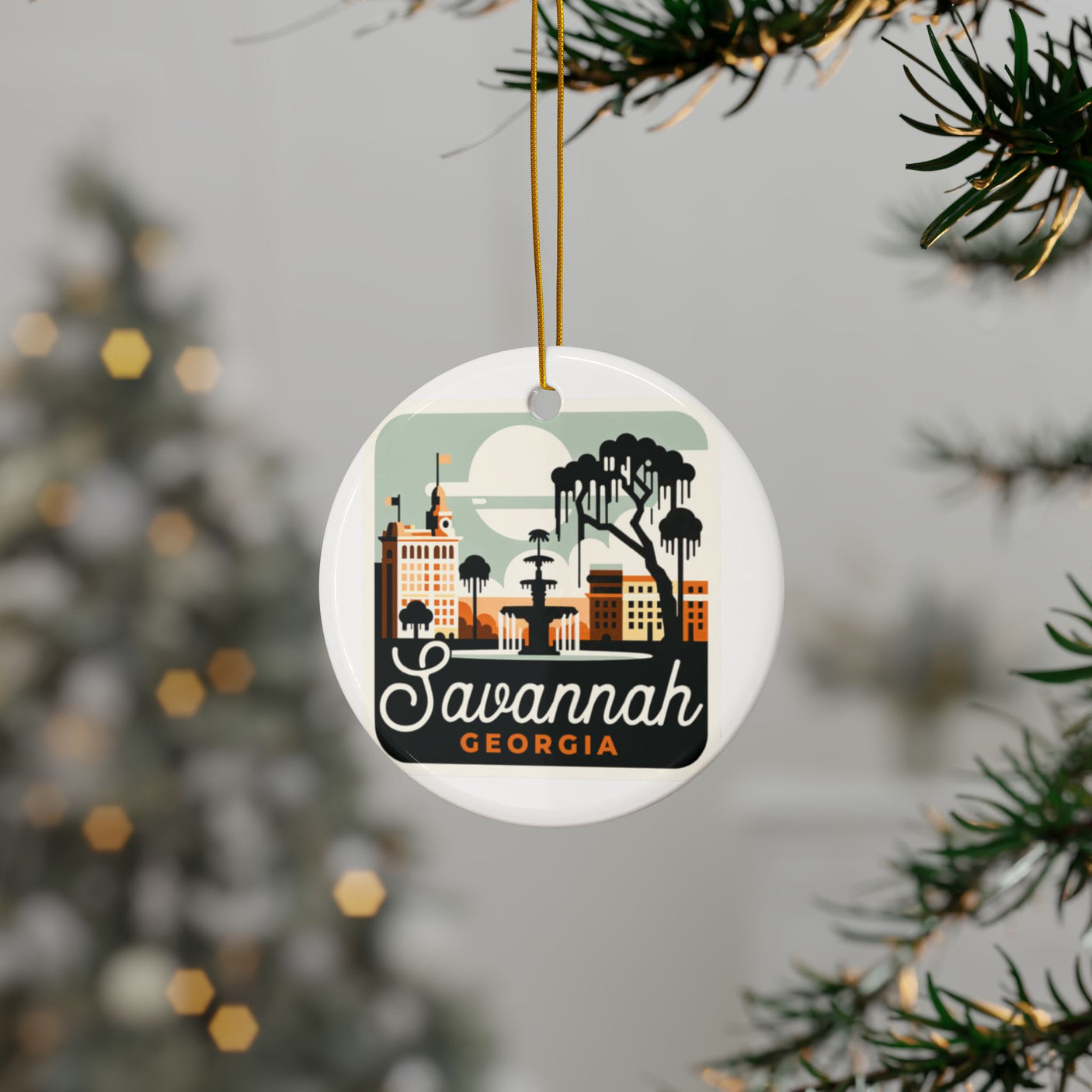 Savannah Ceramic Christmas Ornament