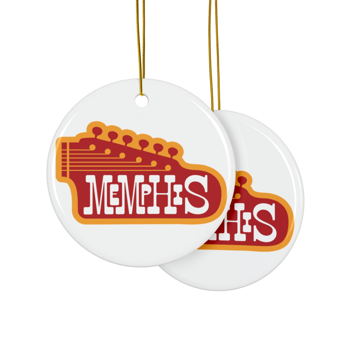 Memphis Ceramic Christmas Ornament