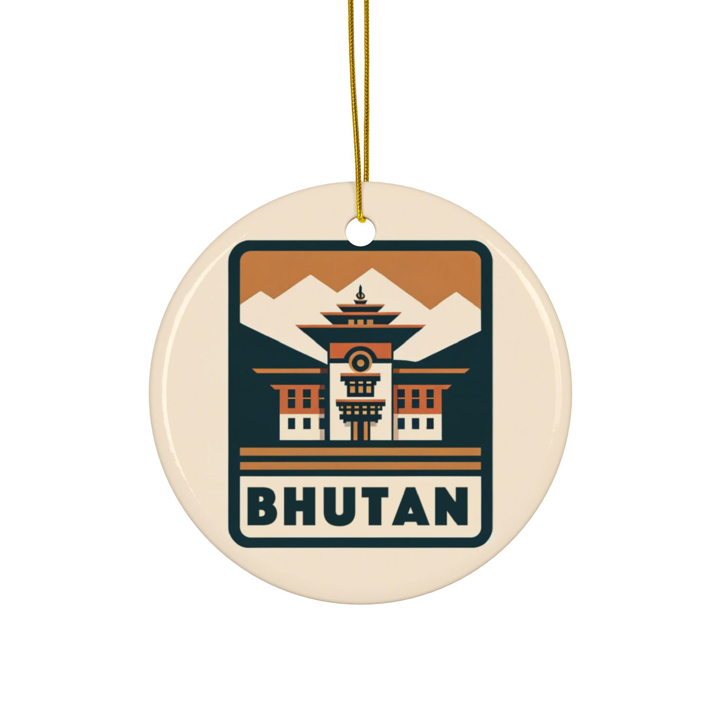 Bhutan Ceramic Christmas Ornament