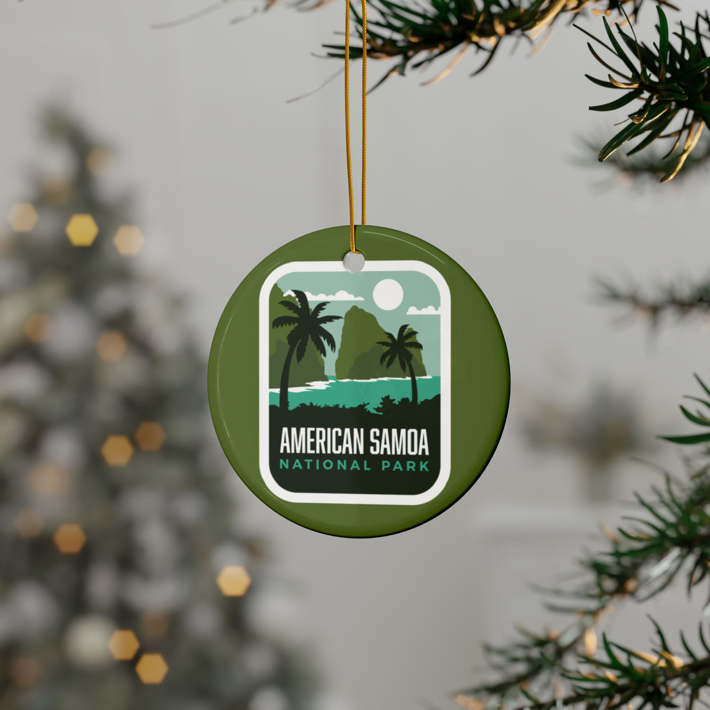 American Samoa National Park Ceramic Christmas Ornament