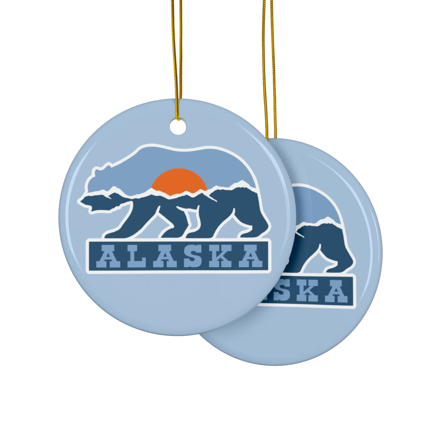 Alaska Ceramic Christmas Ornament