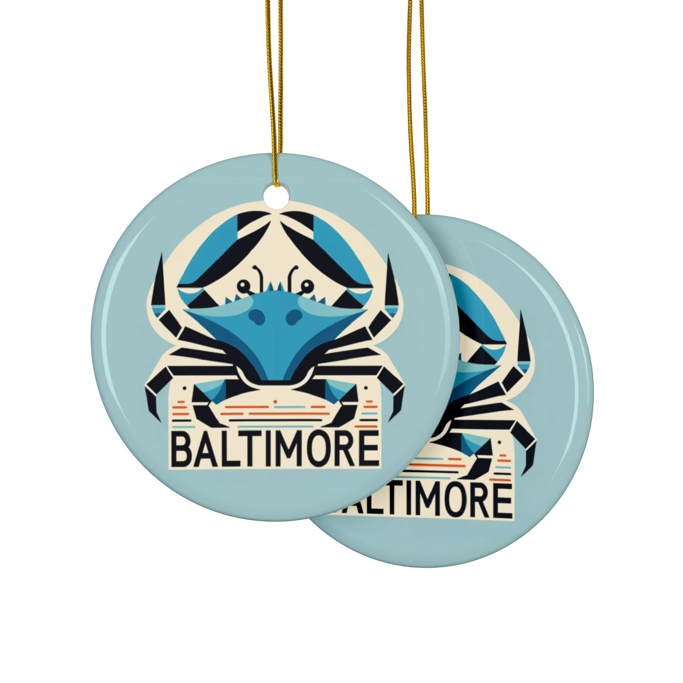 Baltimore, MD Ceramic Christmas Ornament