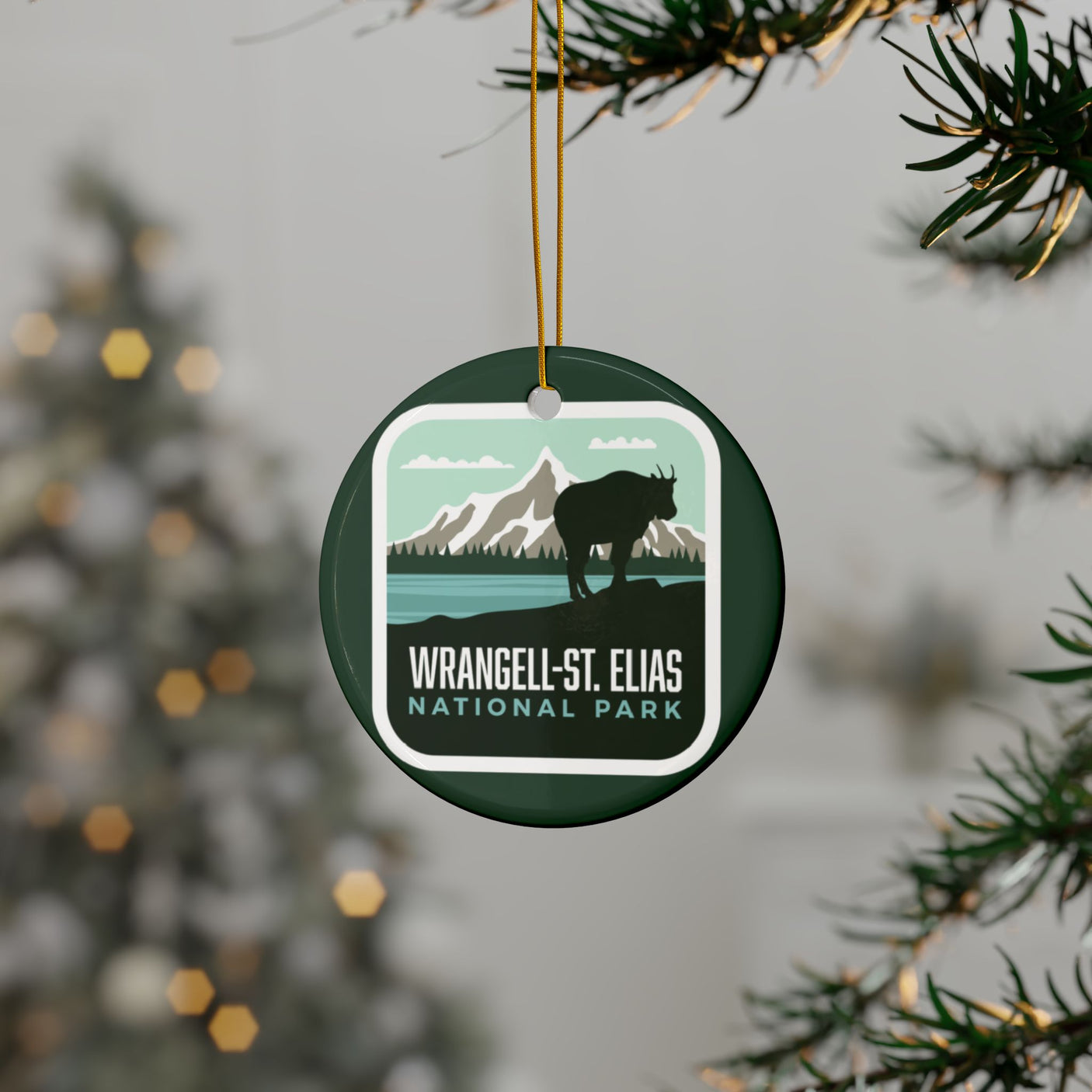 Wrangell St. Elias National Park Ceramic Christmas Ornament