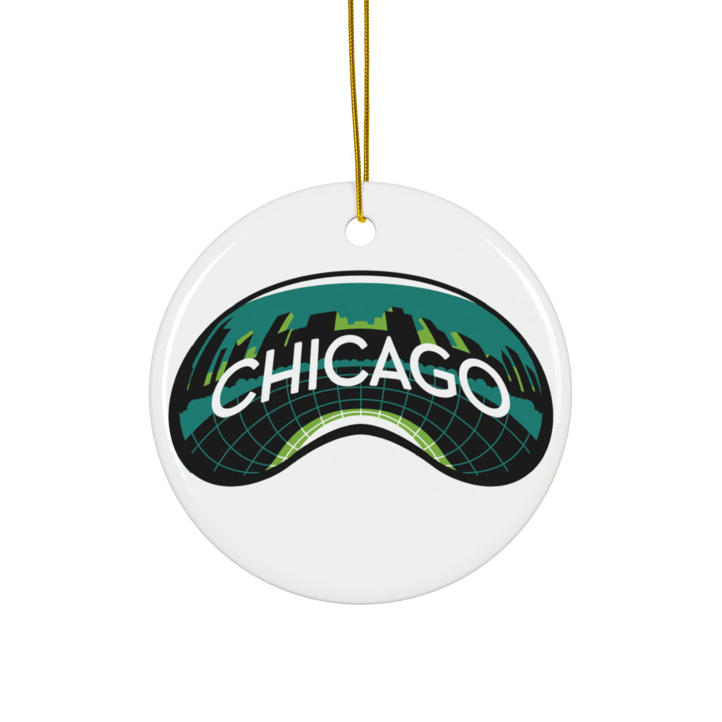 Chicago Ceramic Christmas Ornament