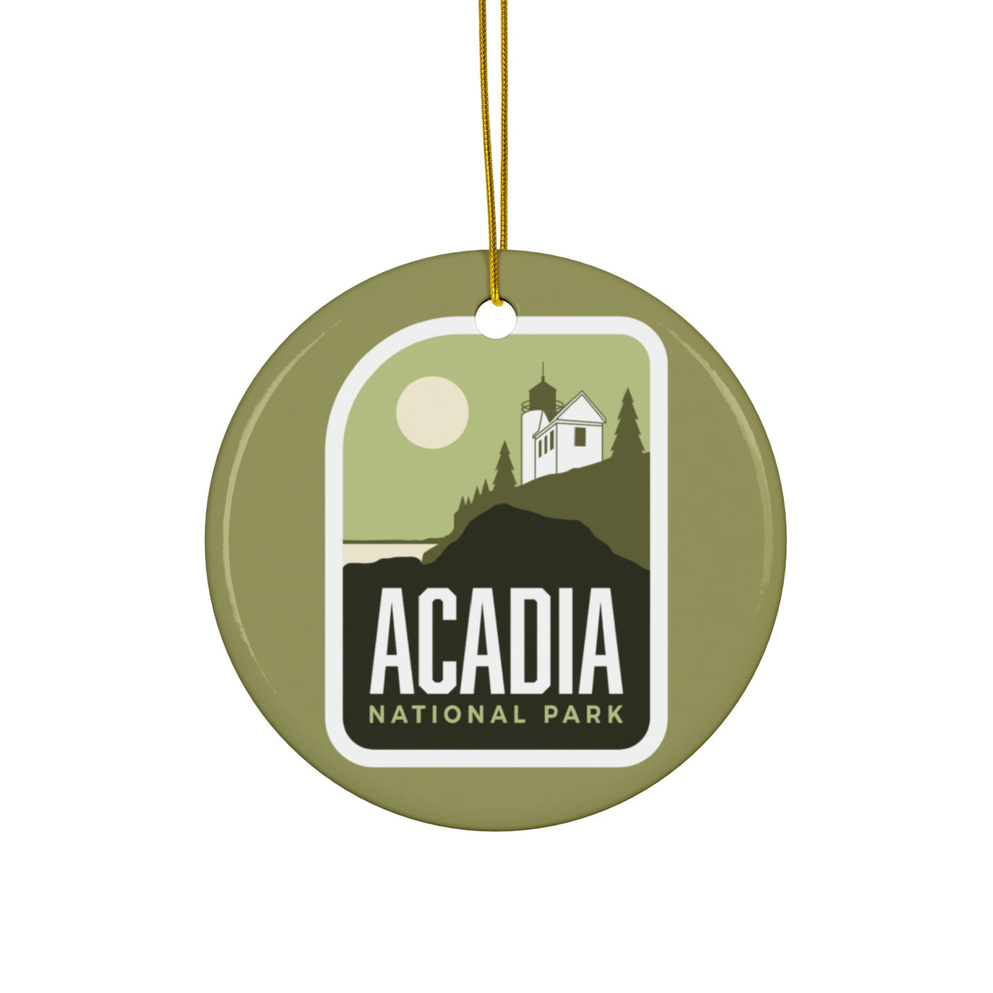 Acadia National Park Ceramic Christmas Ornament