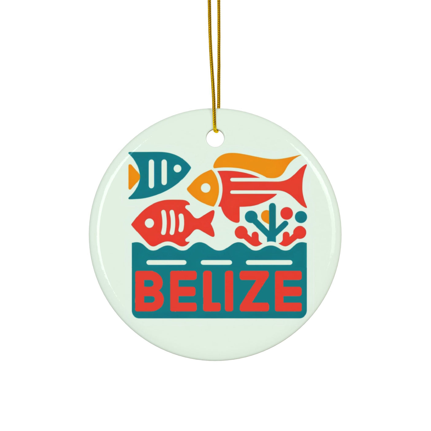 Belize Ceramic Christmas Ornament