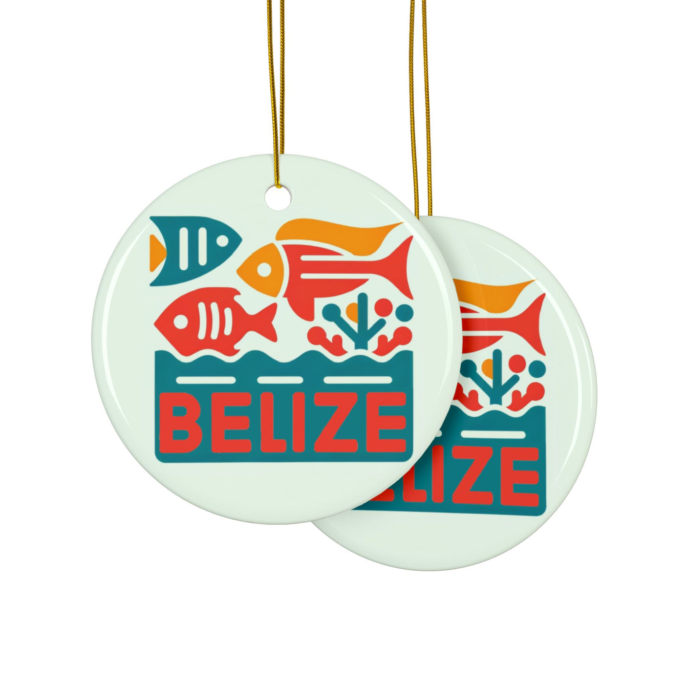 Belize Ceramic Christmas Ornament