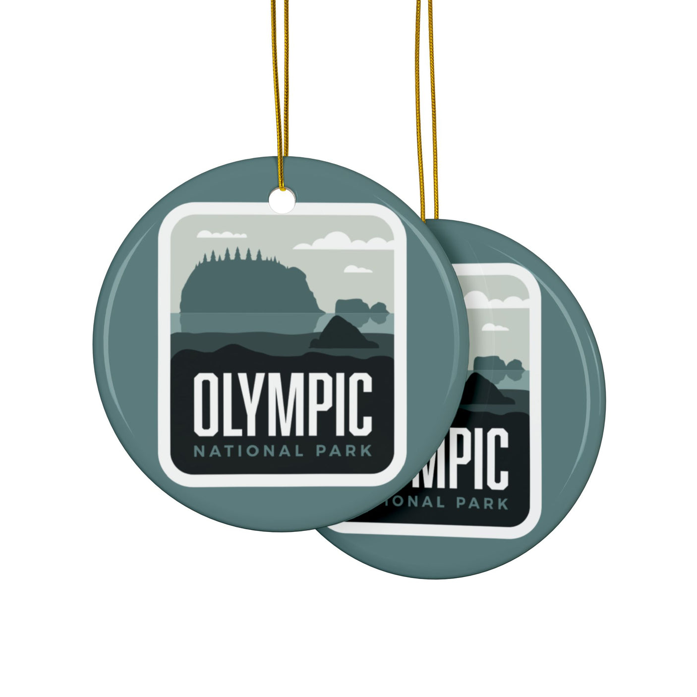 Olympic National Park Ceramic Christmas Ornament