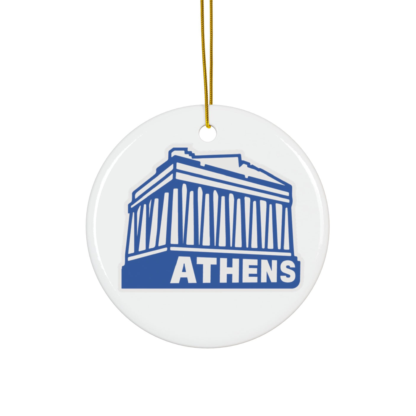 Athens Greece Ceramic Christmas Ornament