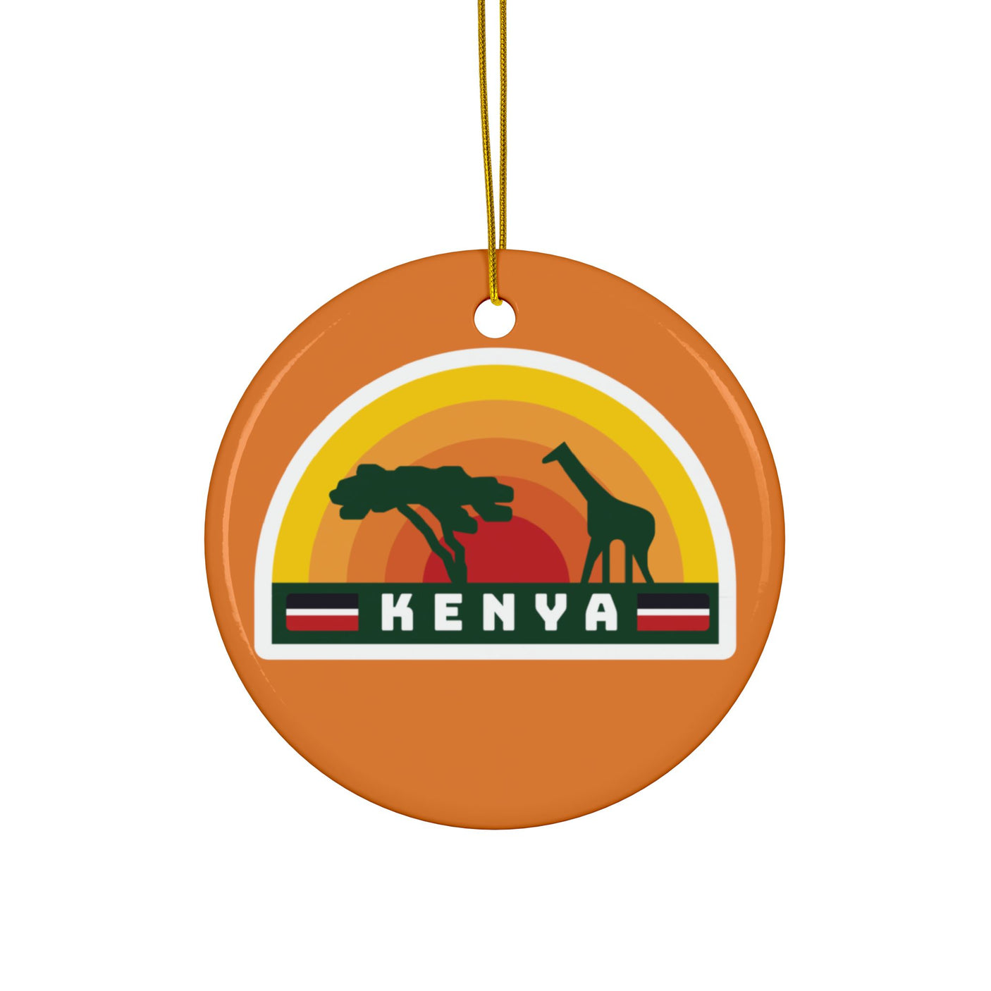 Kenya Ceramic Christmas Ornament