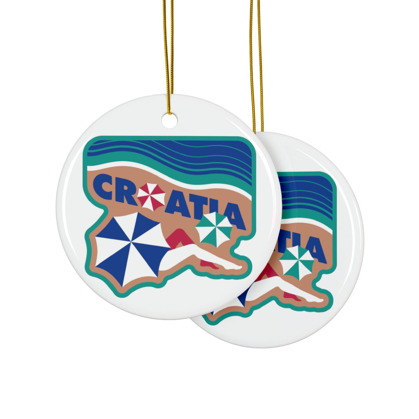 Croatia Ceramic Christmas Ornament