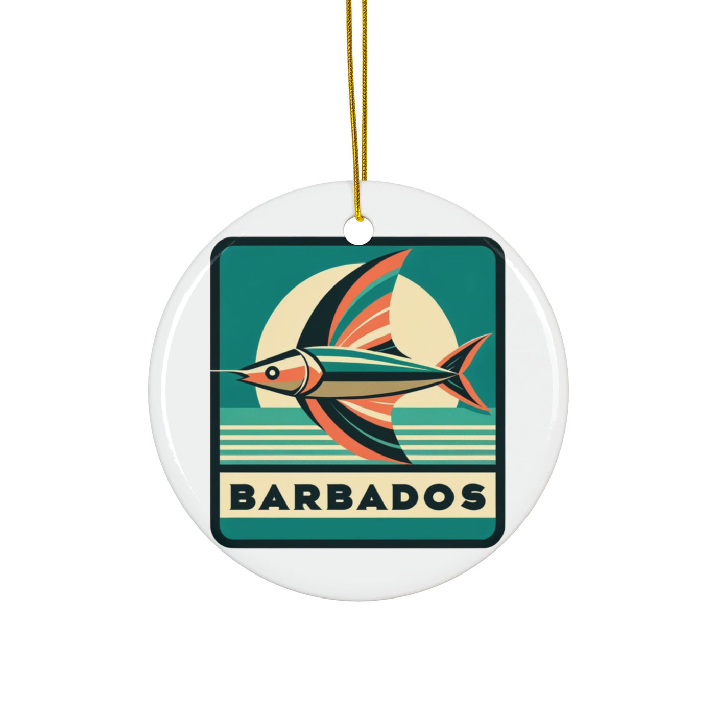 Barbados Ceramic Christmas Ornament