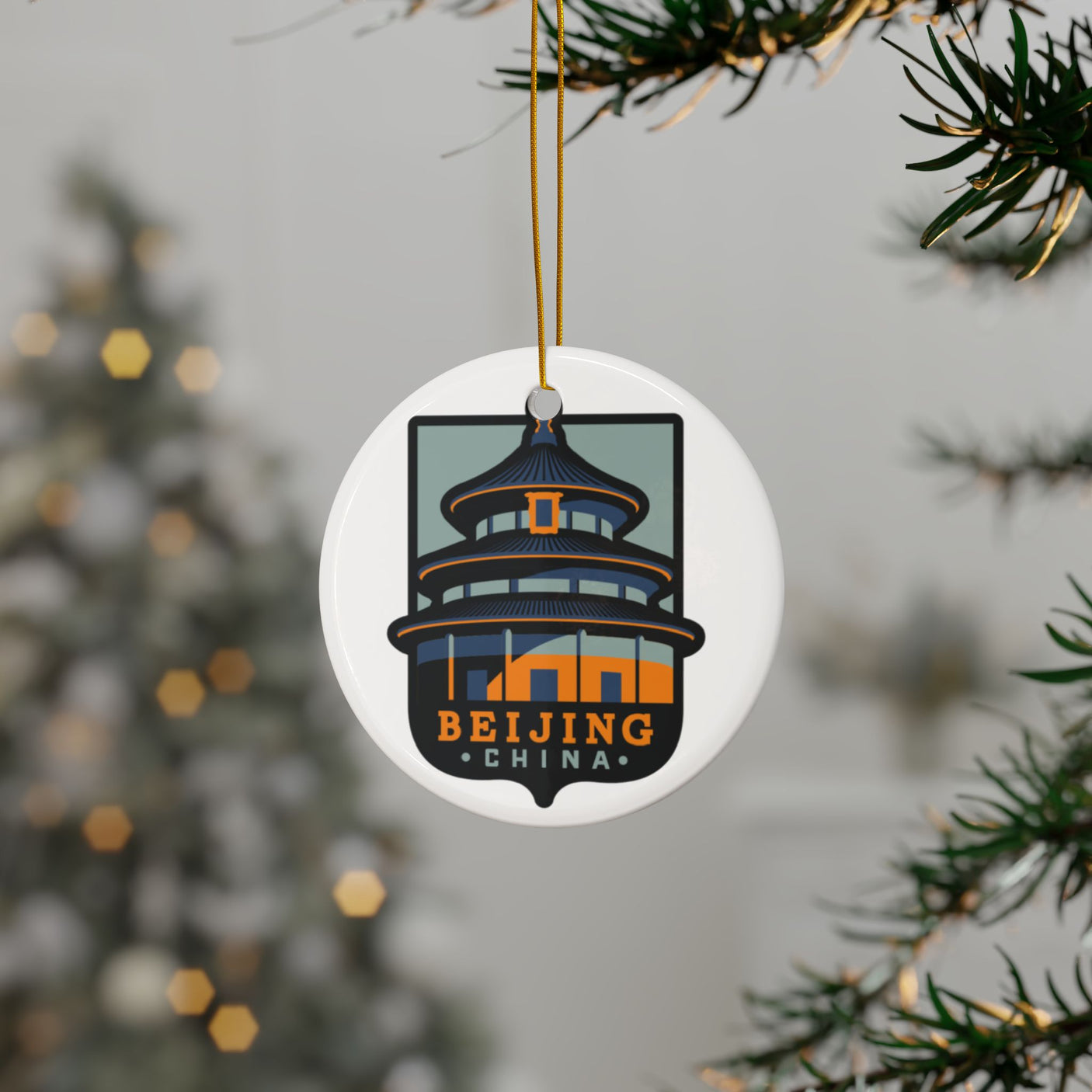 Beijing Ceramic Christmas Ornament