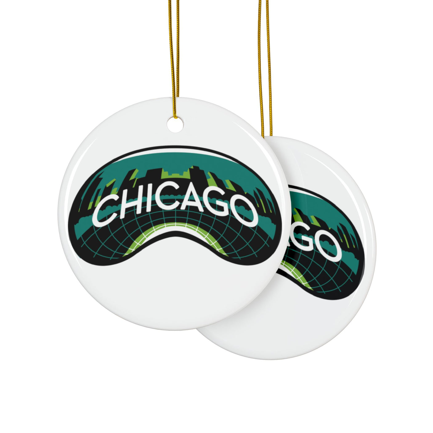 Chicago Ceramic Christmas Ornament