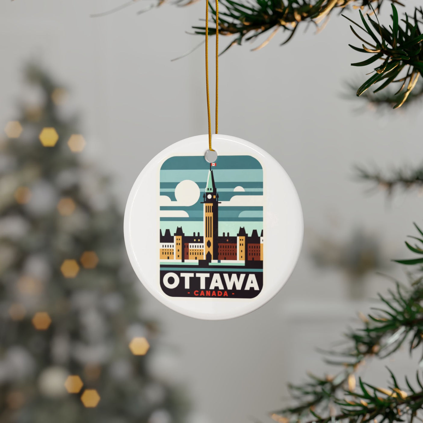 Ottawa Ceramic Christmas Ornament