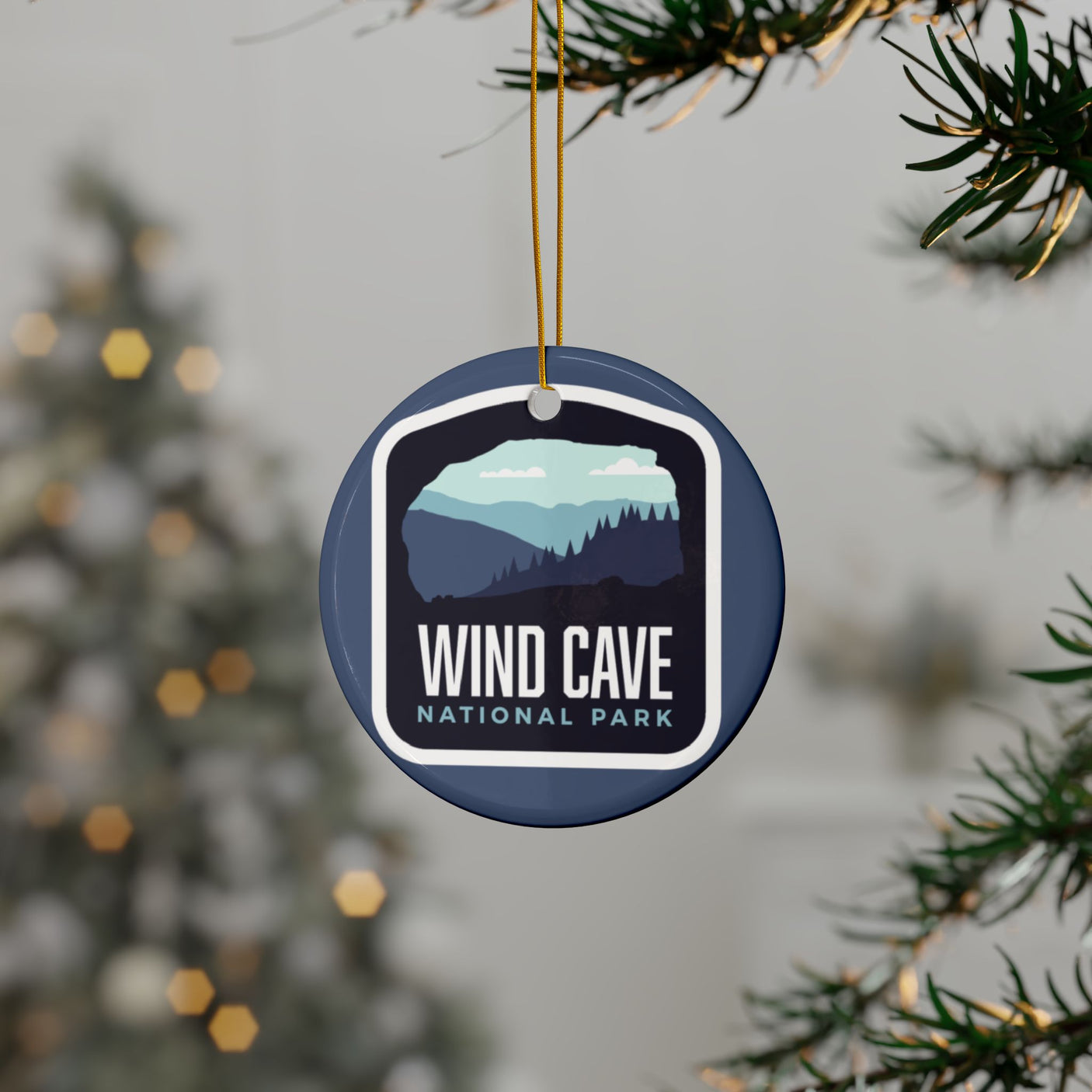 Wind Cave National Park Ceramic Christmas Ornament