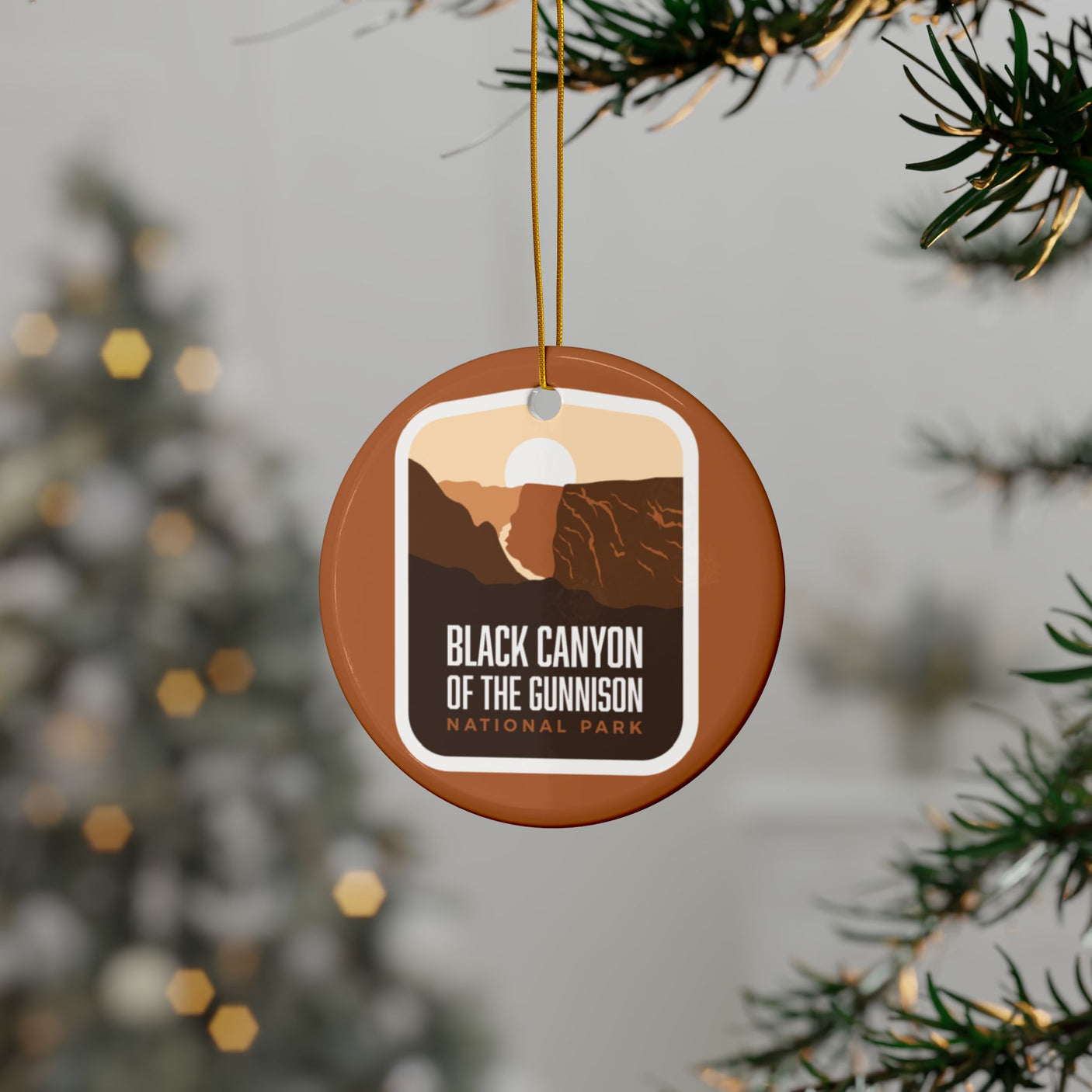 Black Canyon of the Gunnison National Park Ceramic Christmas Ornament