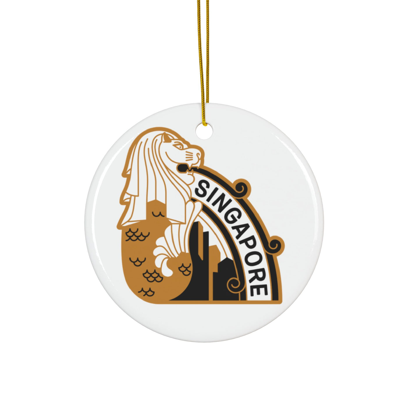 Singapore Ceramic Christmas Ornament