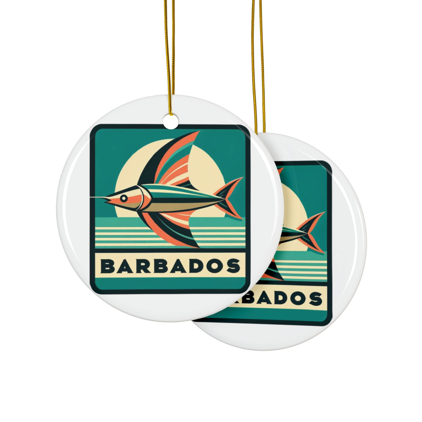Barbados Ceramic Christmas Ornament
