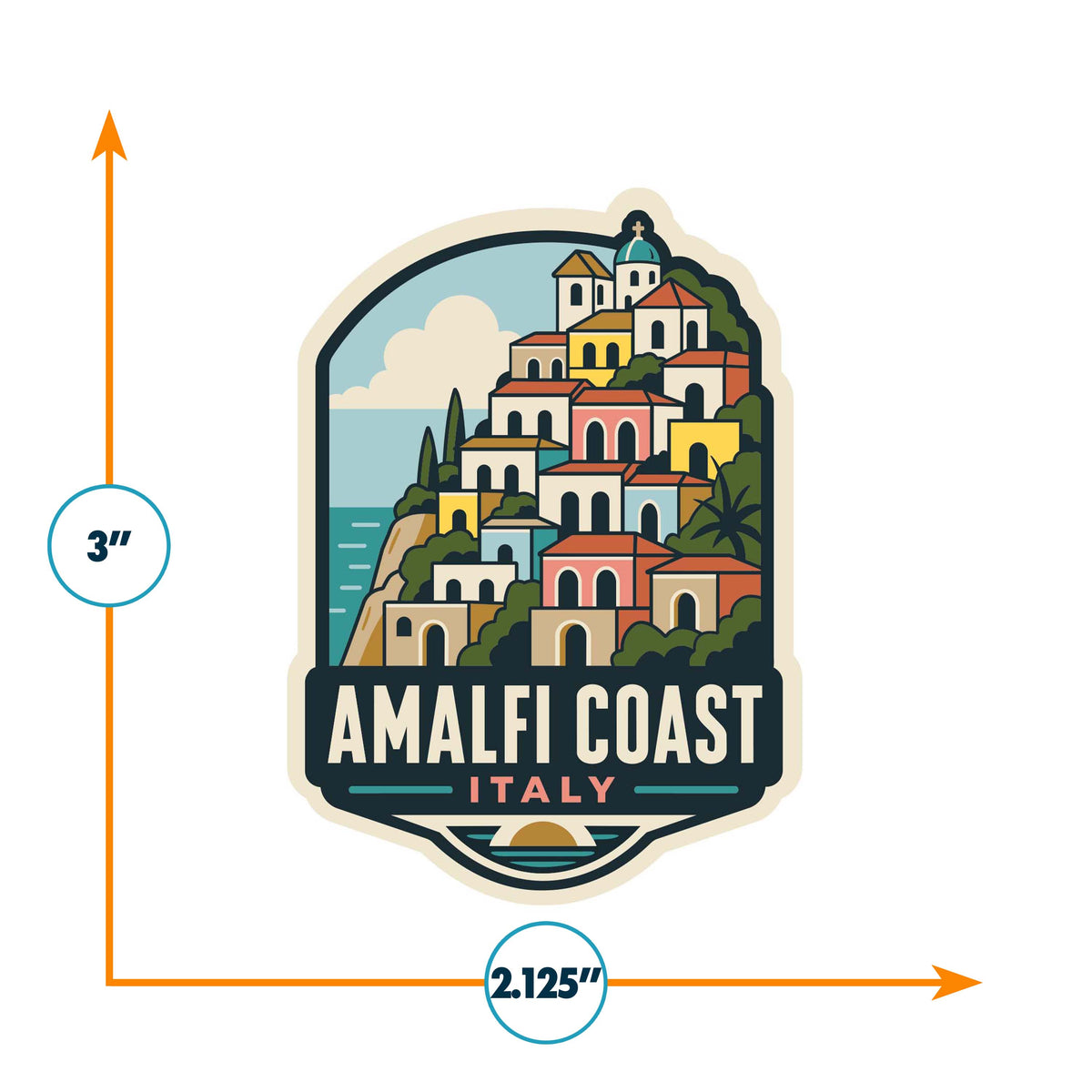 Amalfi Coast Italy Vinyl Sticker
