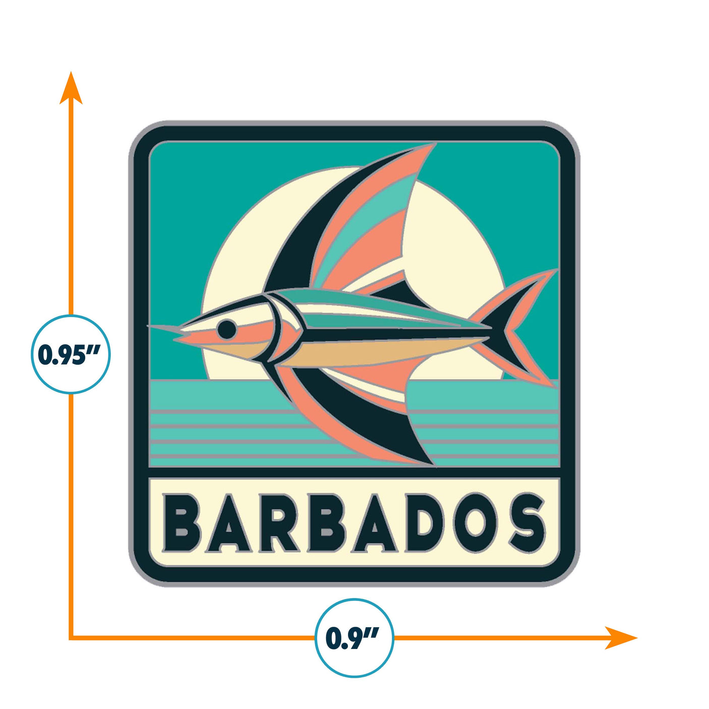 Barbados Enamel Pin