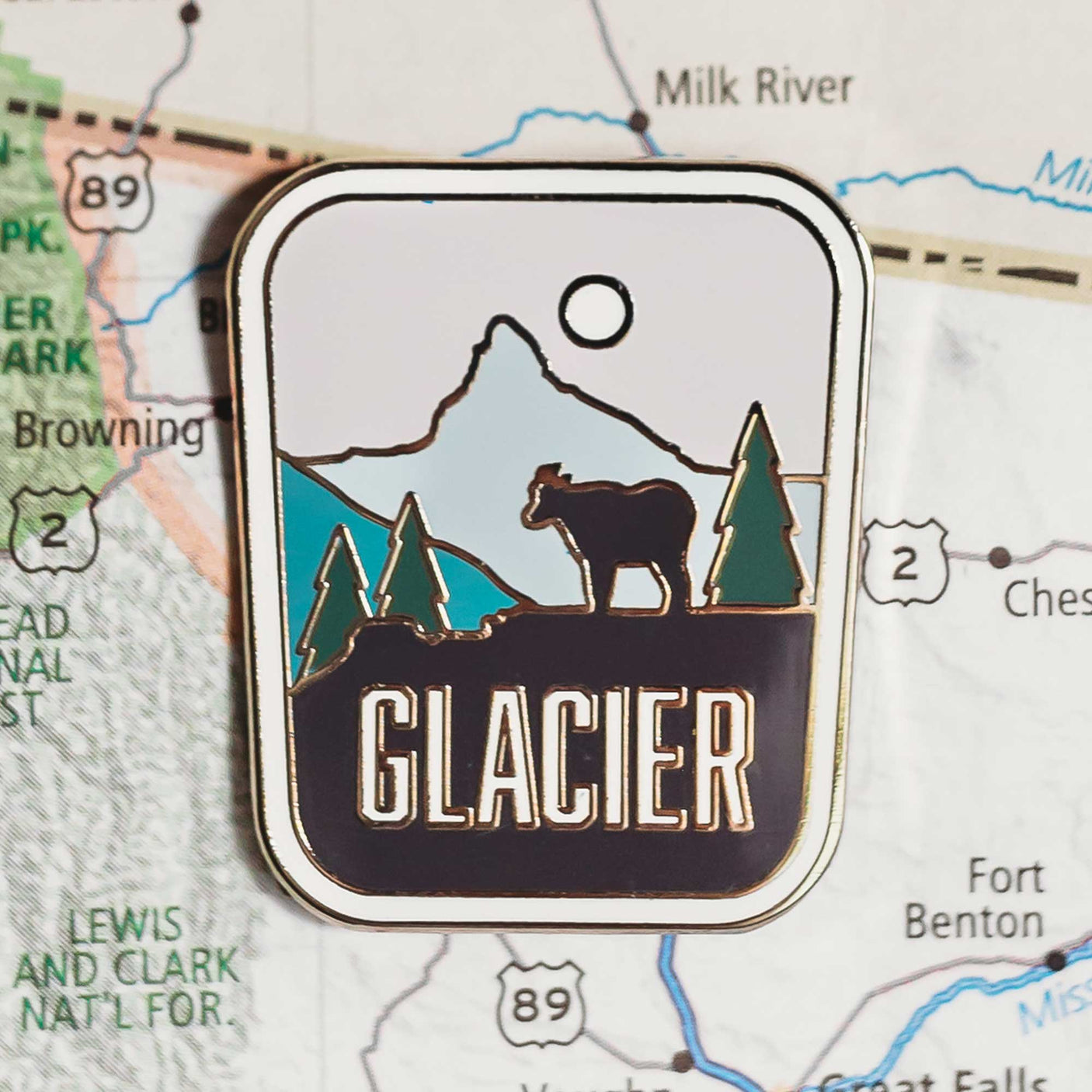 Glacier National Park Enamel Pin