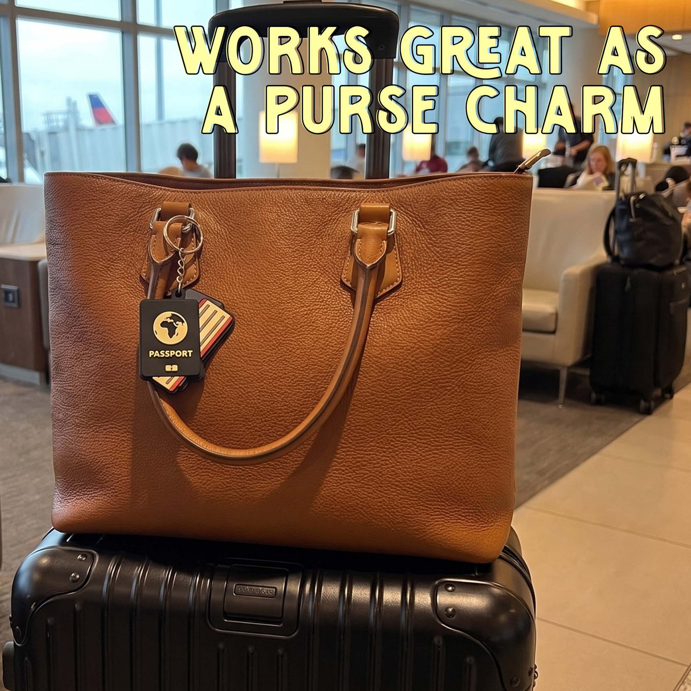 image of a keychain being used as a purse charm