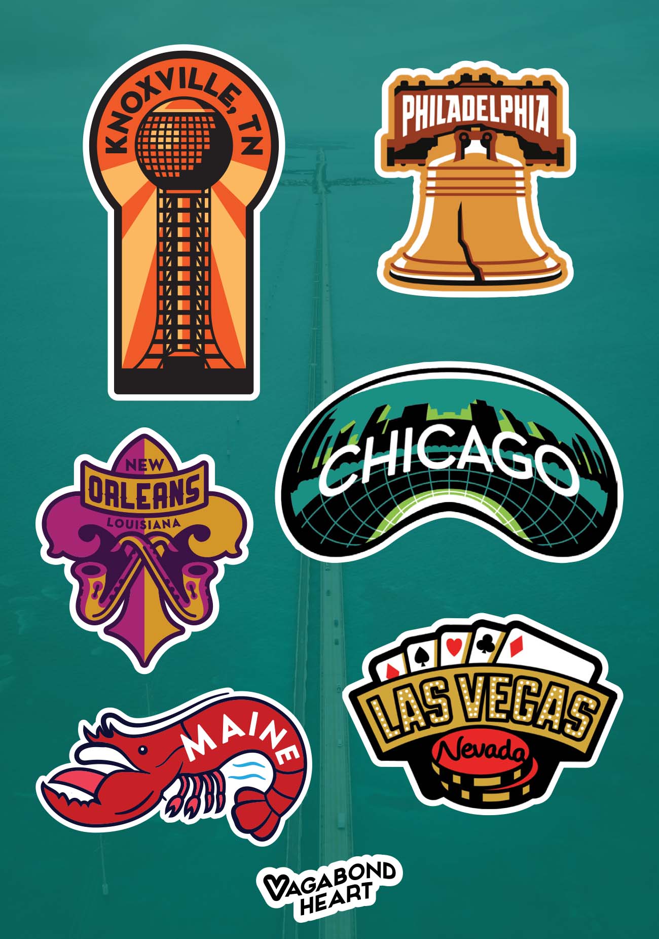 MINI Travel Stickers - 65 Locations!