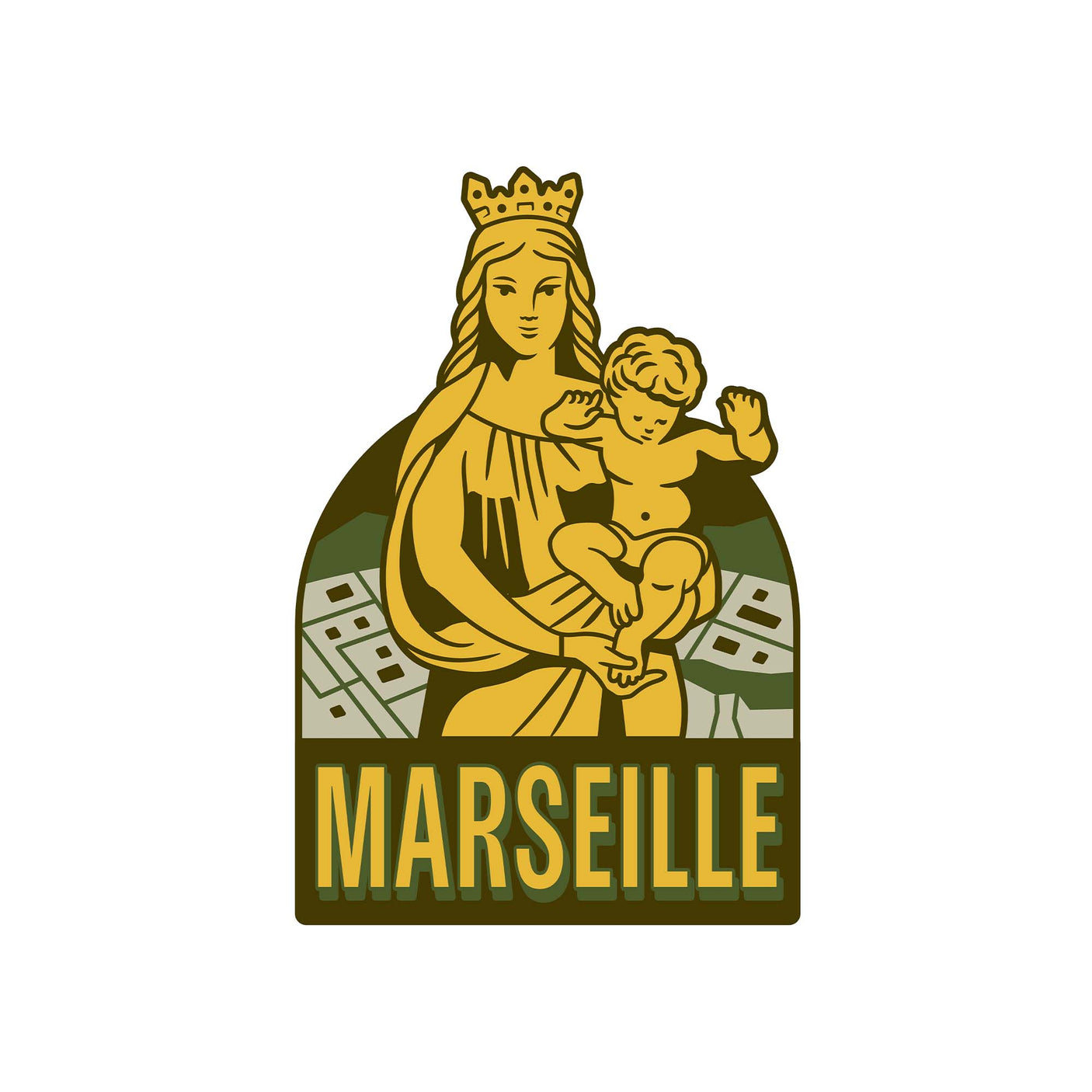 Marseille Vinyl Sticker