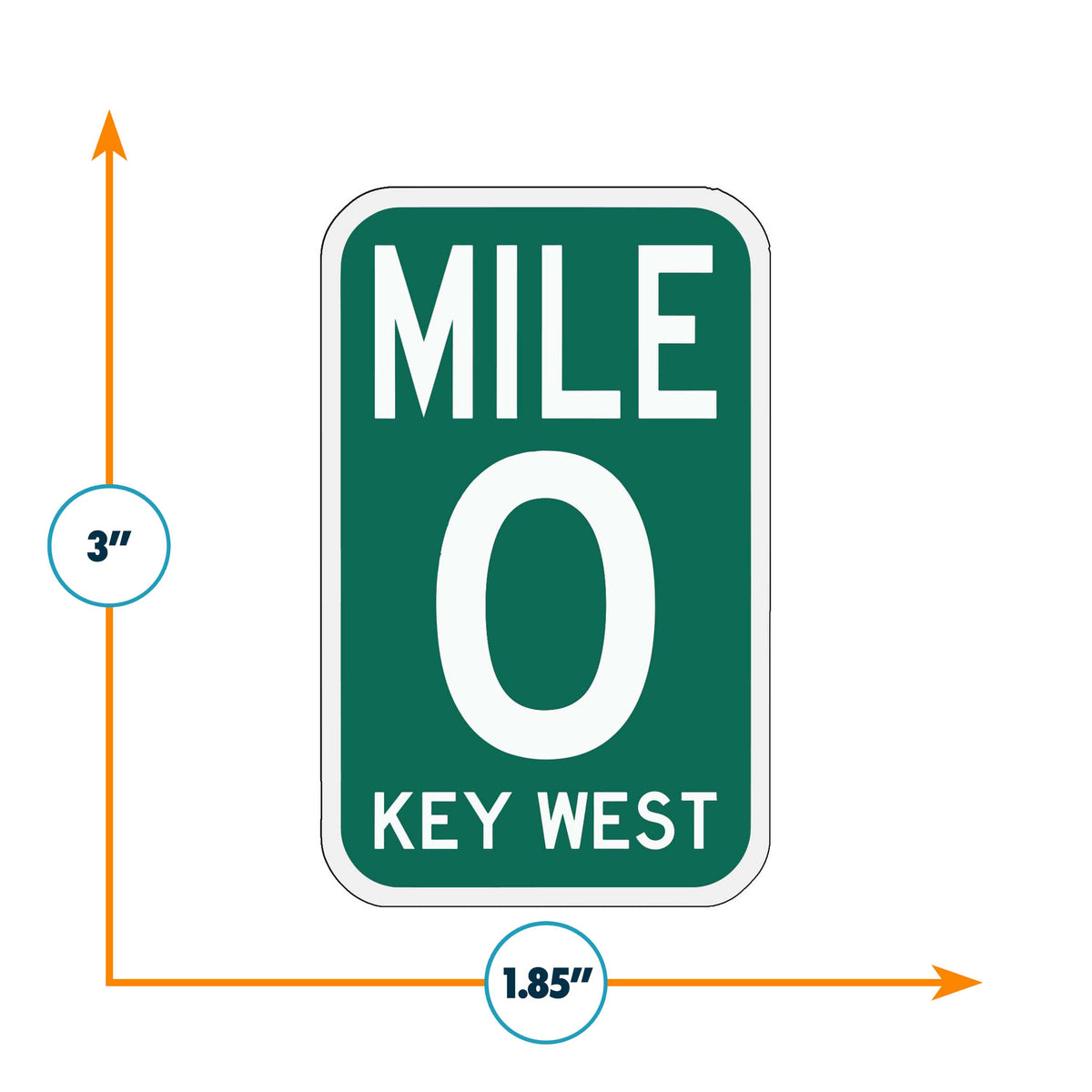 Mile 0 Vinyl Sticker