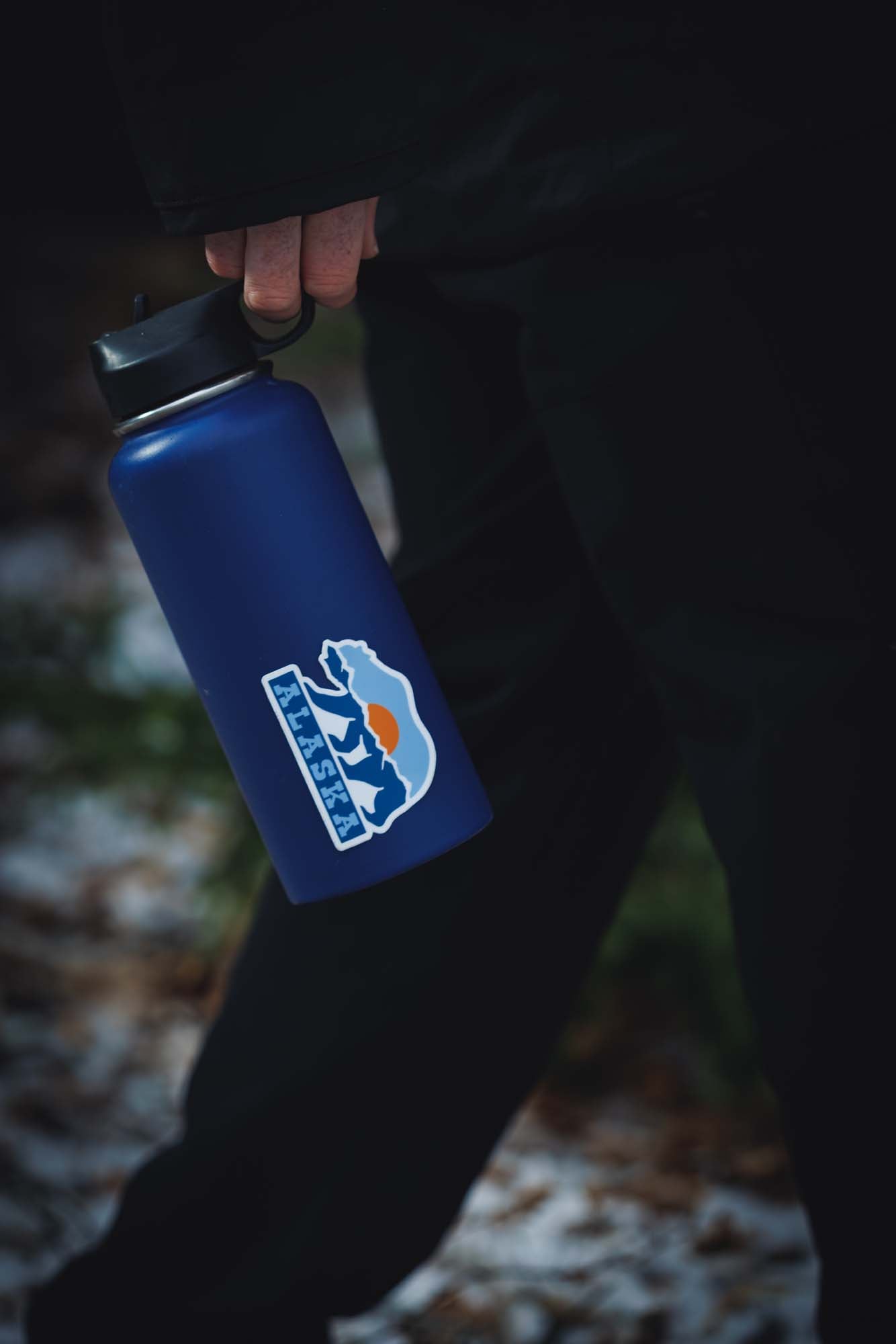 Alaska sticker on a tumbler