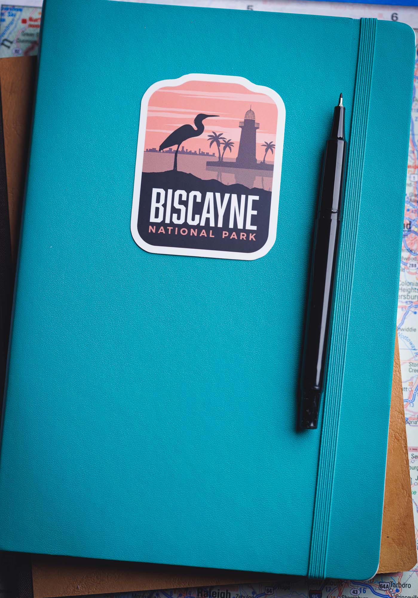 sticker on a notebook