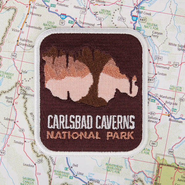 Carlsbad patch on a map background