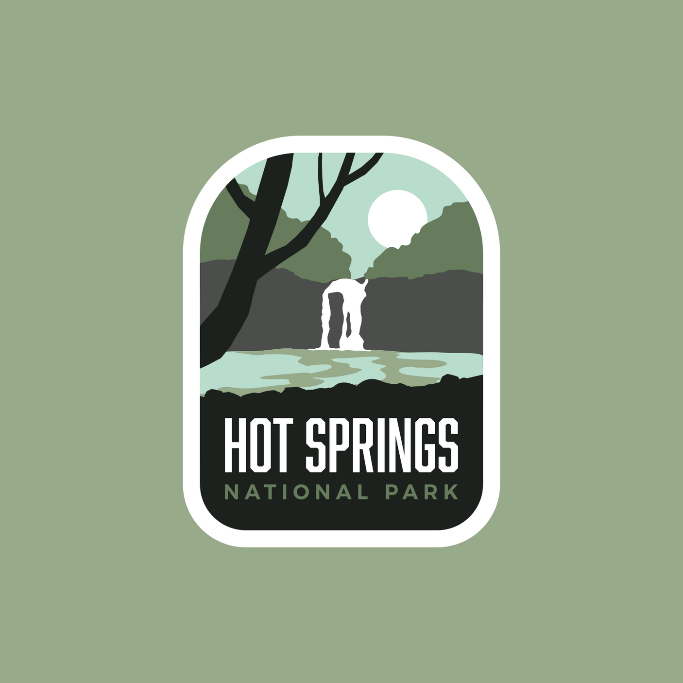 vagabond heart hot springs sticker