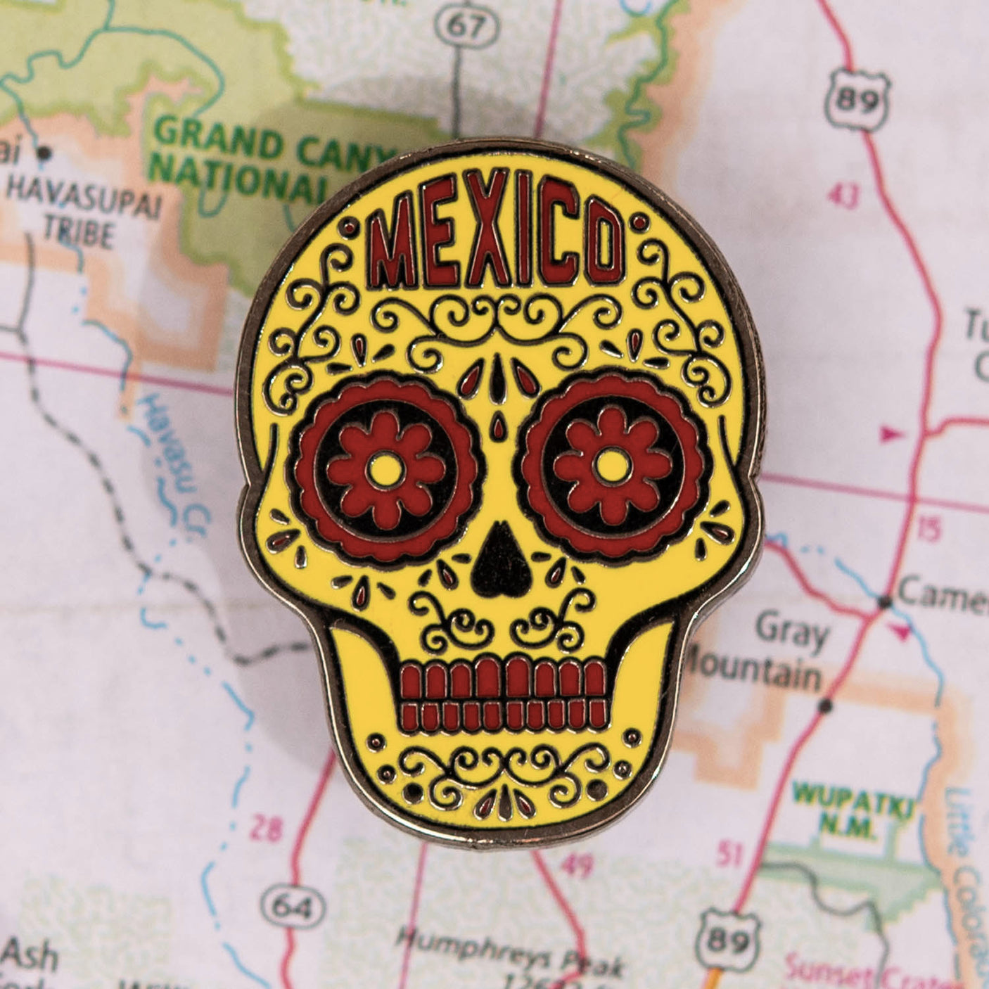 Mexico pin on a map background