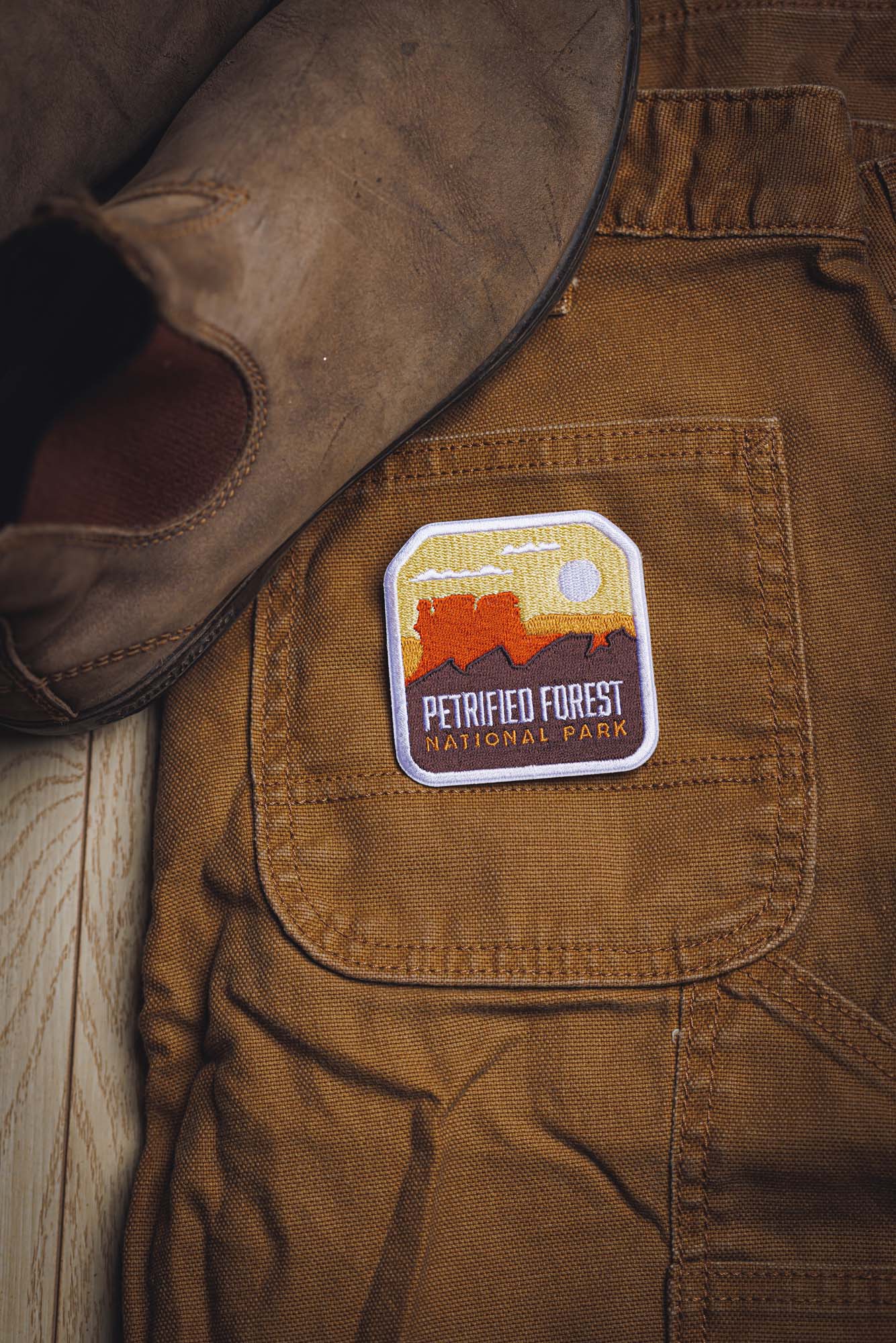patch on a jacket's pocket