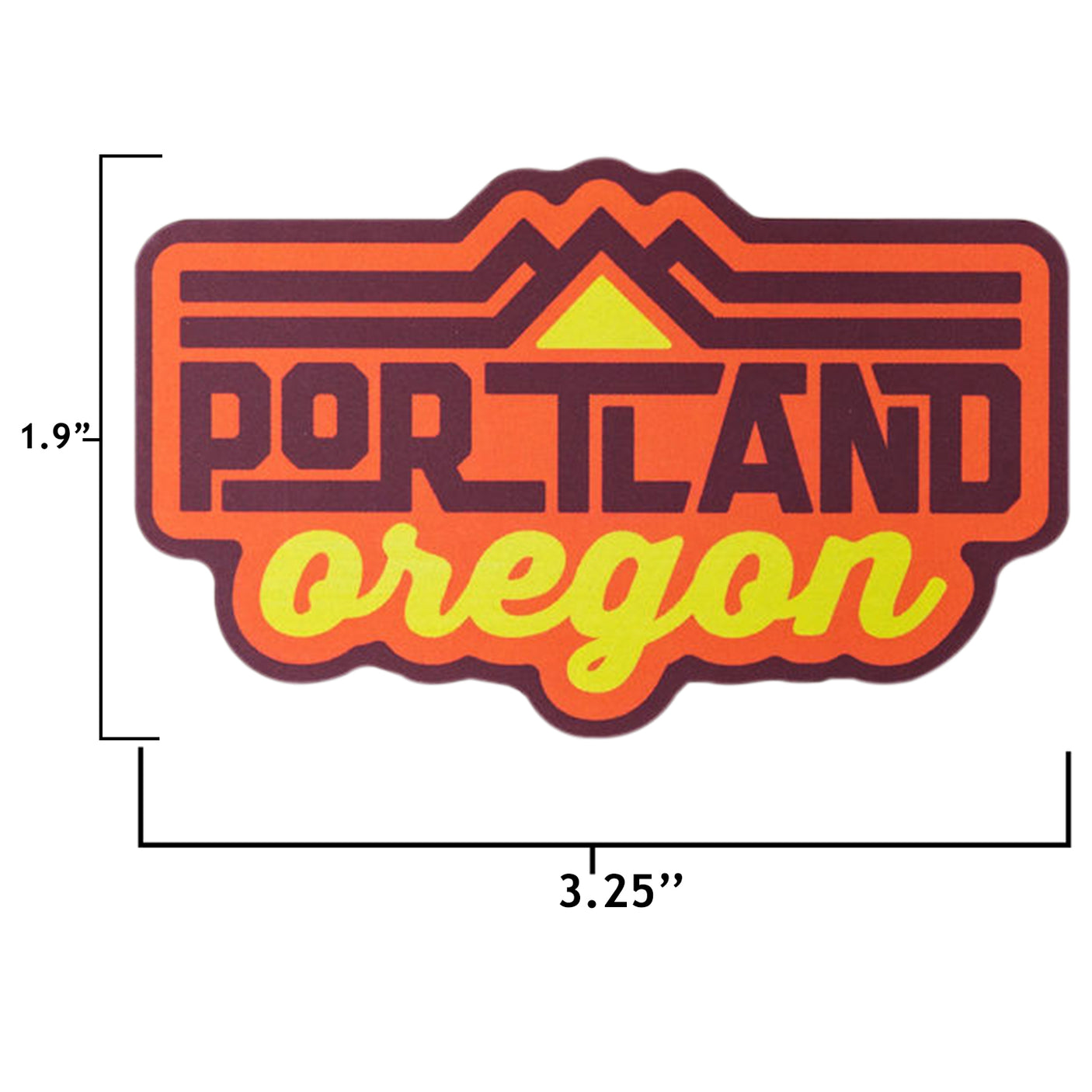 Portland Oregon Sticker size information